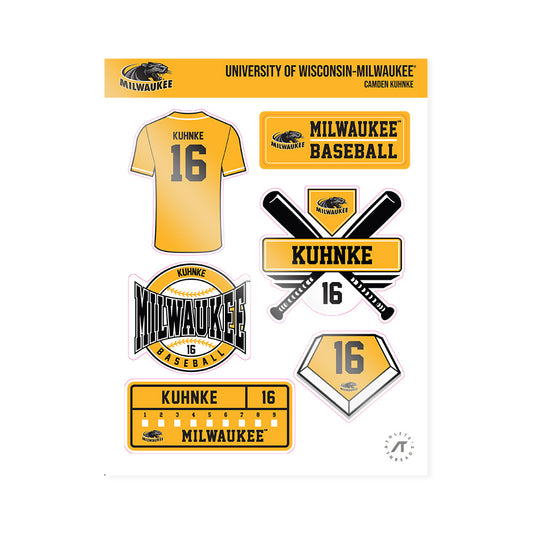 UW Milwaukee - NCAA Baseball : Camden Kuhnke - Sticker Sheet-0