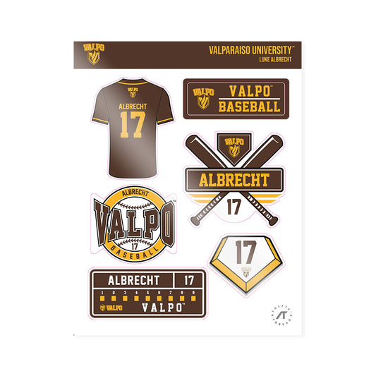 Valpo - NCAA Baseball : Luke Albrecht - Sticker Sheet-0