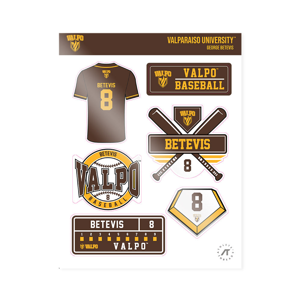 Valpo - NCAA Baseball : George Betevis - Sticker Sheet-0