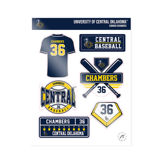 UCO - NCAA Baseball : Conner Chambers - Sticker Sheet-0