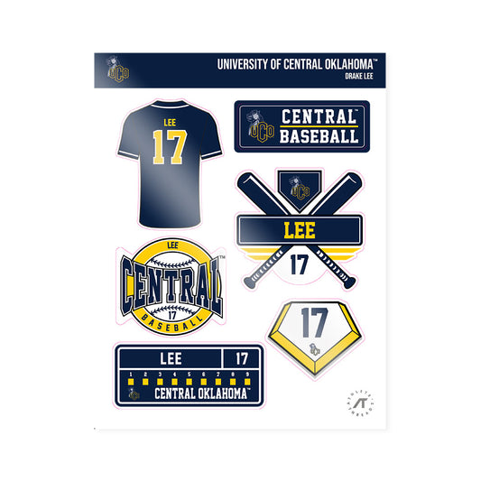 UCO - NCAA Baseball : Drake Lee - Sticker Sheet-0