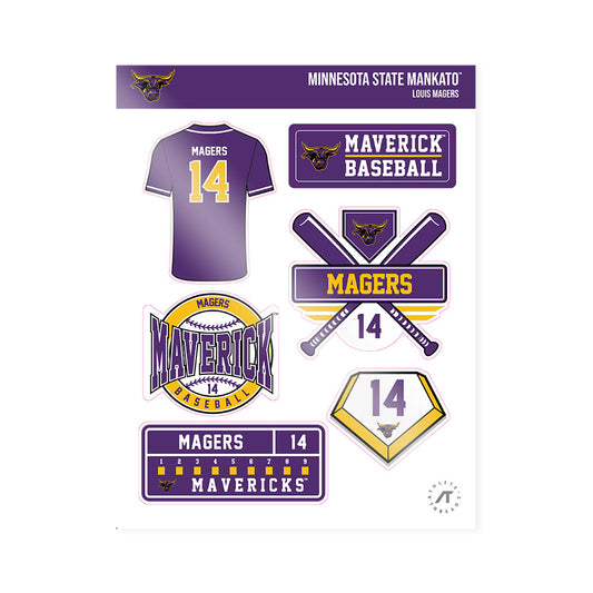 Minn. St. - NCAA Baseball : Louis Magers - Sticker Sheet-0