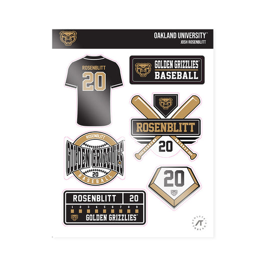 Oakland - NCAA Baseball : Josh Rosenblitt - Sticker Sheet-0