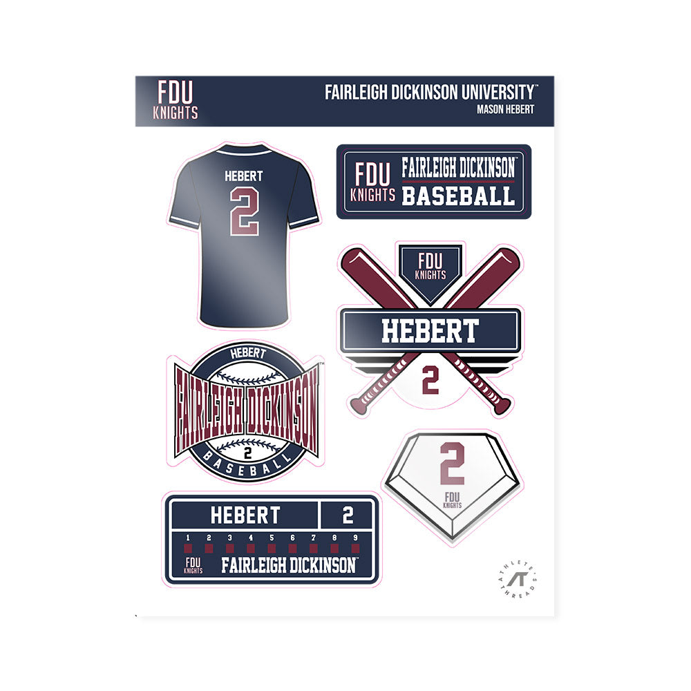 FDU - NCAA Baseball : Mason Hebert - Sticker Sheet-0