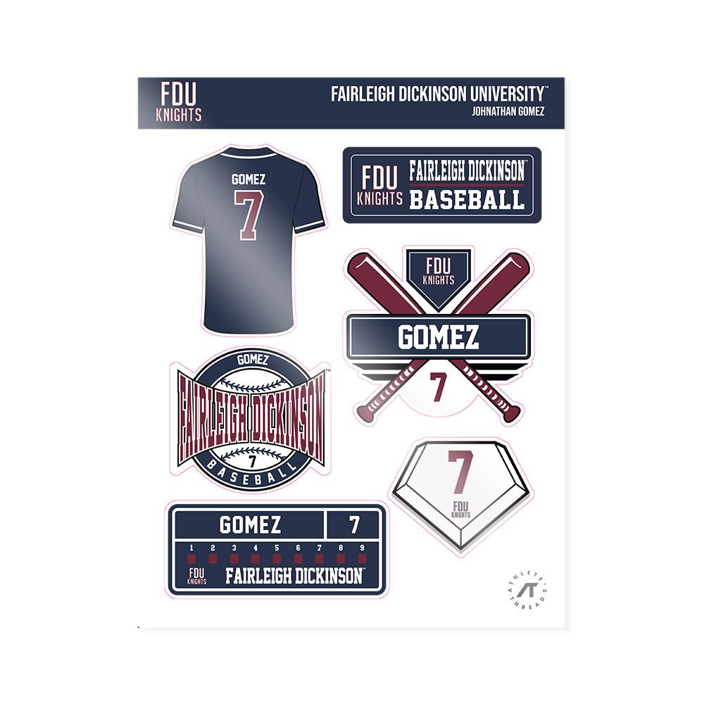 FDU - NCAA Baseball : Johnathan Gomez - Sticker Sheet-0