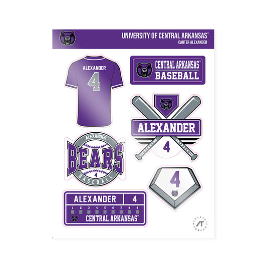 Central Arkansas - NCAA Baseball : Carter Alexander - Sticker Sheet-0