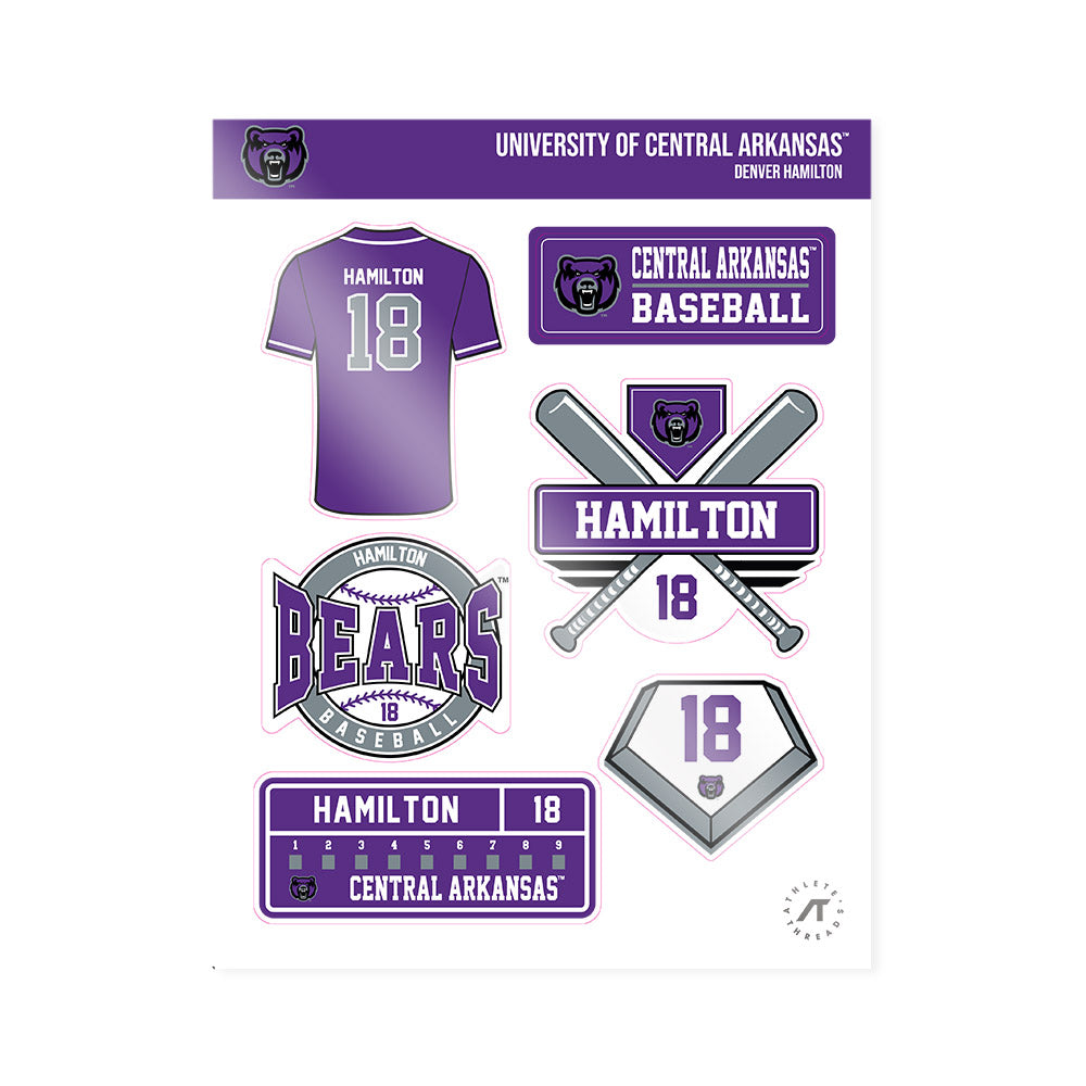 Central Arkansas - NCAA Baseball : Denver Hamilton - Sticker Sheet-0