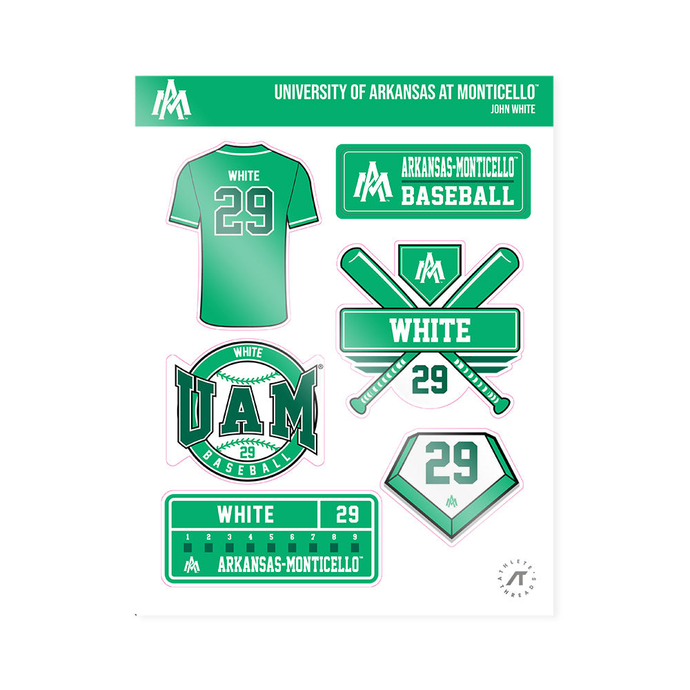 UAM - NCAA Baseball : John White - Sticker Sheet-0