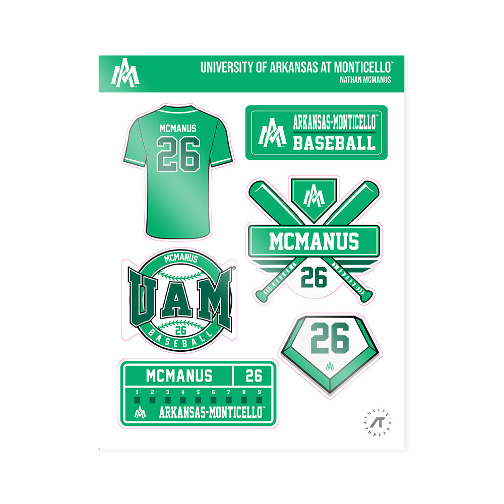 UAM - NCAA Baseball : Nathan McManus - Sticker Sheet-0