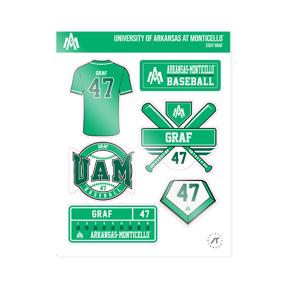 UAM - NCAA Baseball : Cody Graf - Sticker Sheet-0