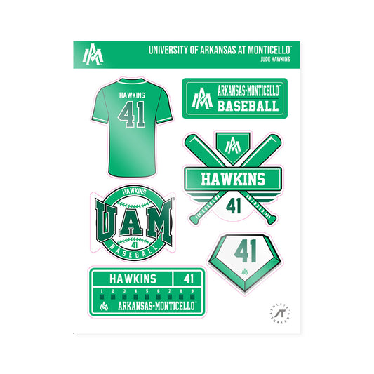 UAM - NCAA Baseball : Jude Hawkins - Sticker Sheet-0