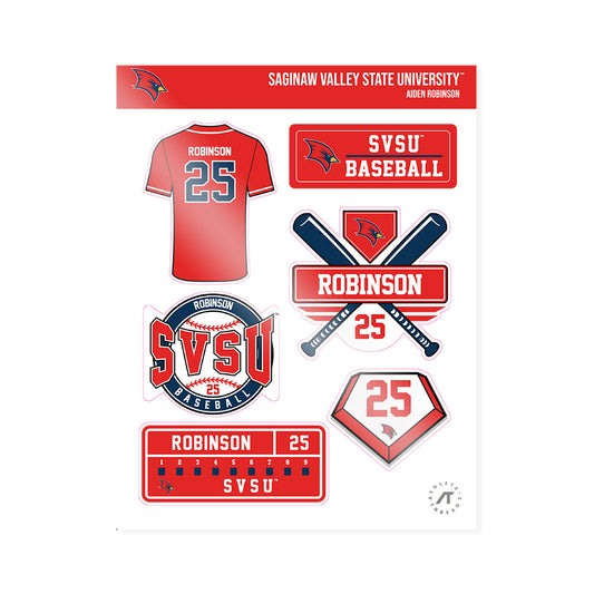 Saginaw Valley - NCAA Baseball : Aiden Robinson - Sticker Sheet-0