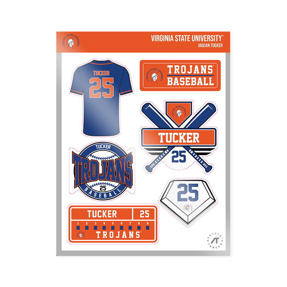 Virginia State - NCAA Baseball : Jaquan Tucker - Sticker Sheet-0