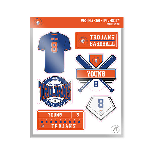 Virginia State - NCAA Baseball : Samuel Young - Sticker Sheet-0