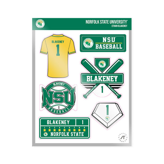 Norfolk State - NCAA Baseball : Ethan Blakeney - Sticker Sheet-0