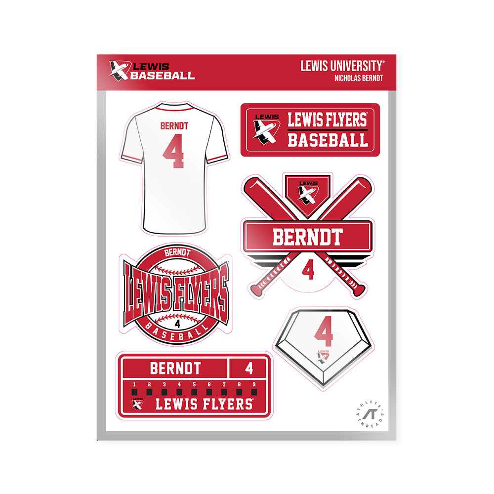 Lewis - NCAA Baseball : Nicholas Berndt - Sticker Sheet-0