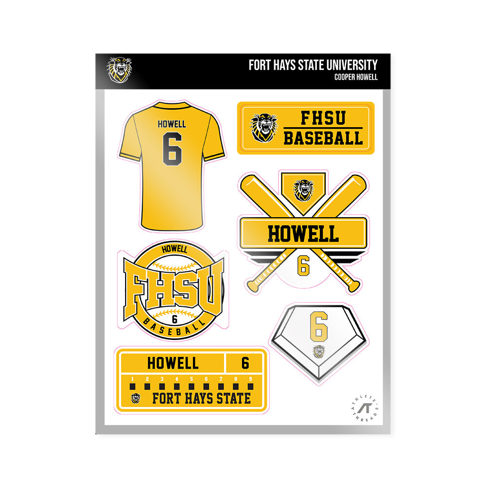 FHSU - NCAA Baseball : Cooper Howell - Sticker Sheet-0