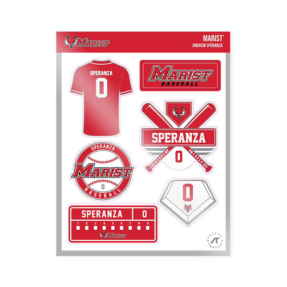 Marist - NCAA Baseball : Andrew Speranza - Sticker Sheet-0