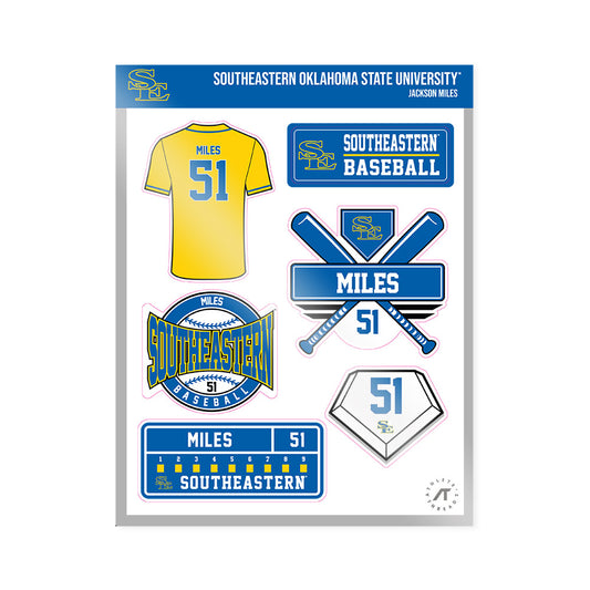 Southeastern - NCAA Baseball : Jackson Miles - Sticker Sheet-0