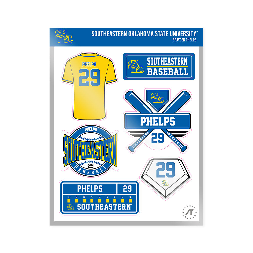 Southeastern - NCAA Baseball : Brayden Phelps - Sticker Sheet-0