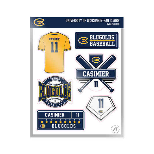 UW Eau Claire - NCAA Baseball : Ryan Casimier - Sticker Sheet-0