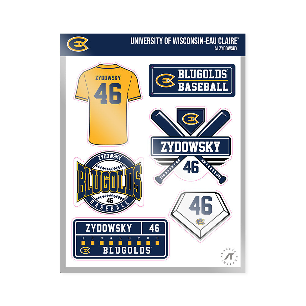UW Eau Claire - NCAA Baseball : AJ Zydowsky - Sticker Sheet-0