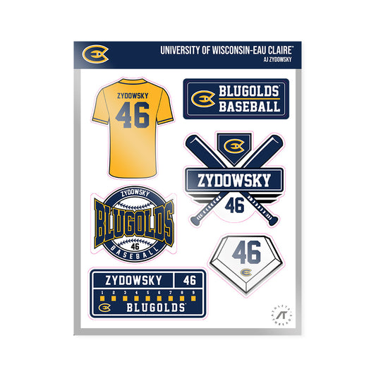 UW Eau Claire - NCAA Baseball : AJ Zydowsky - Sticker Sheet-0