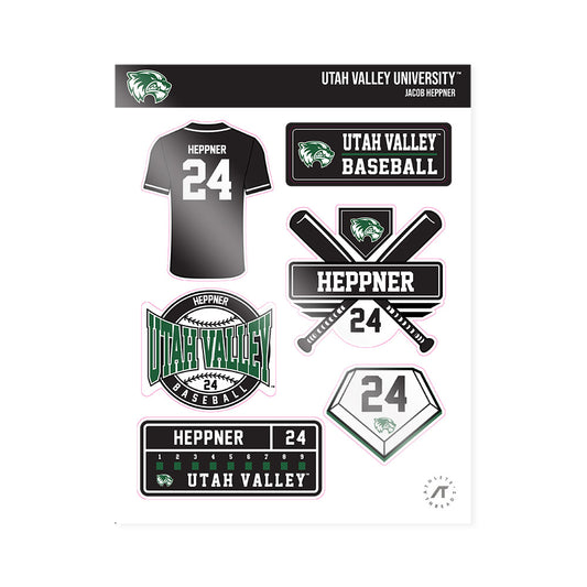 Utah Valley - NCAA Baseball : Jacob Heppner - Sticker Sheet-0