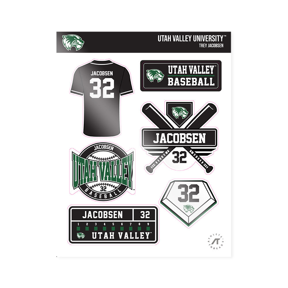 Utah Valley - NCAA Baseball : Trey Jacobsen - Sticker Sheet-0