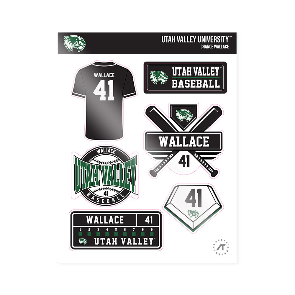 Utah Valley - NCAA Baseball : Chance Wallace - Sticker Sheet-0