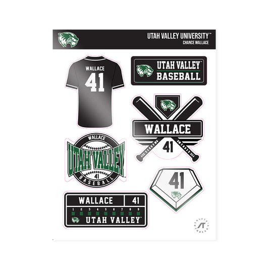 Utah Valley - NCAA Baseball : Chance Wallace - Sticker Sheet-0
