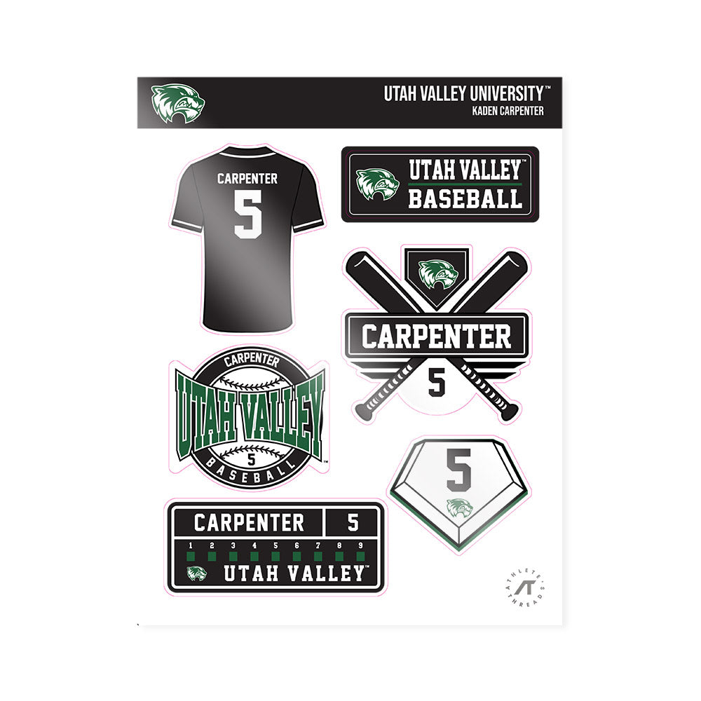 Utah Valley - NCAA Baseball : Kaden Carpenter - Sticker Sheet-0