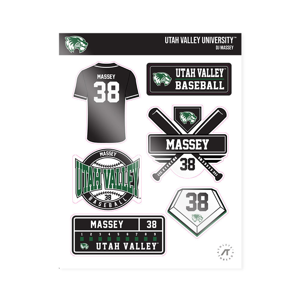 Utah Valley - NCAA Baseball : DJ Massey - Sticker Sheet-0