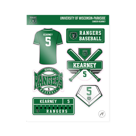 UW Parkside - NCAA Baseball : Camden Kearney - Sticker Sheet-0