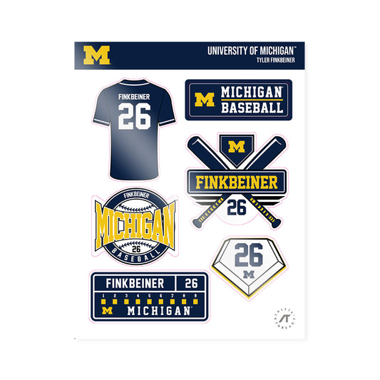 Michigan - NCAA Baseball : Tyler Finkbeiner - Sticker Sheet-0