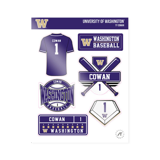Washington - NCAA Baseball : Ty Cowan - Sticker Sheet-0