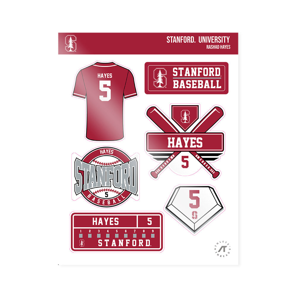 Stanford - NCAA Baseball : Rashad Hayes - Sticker Sheet-0