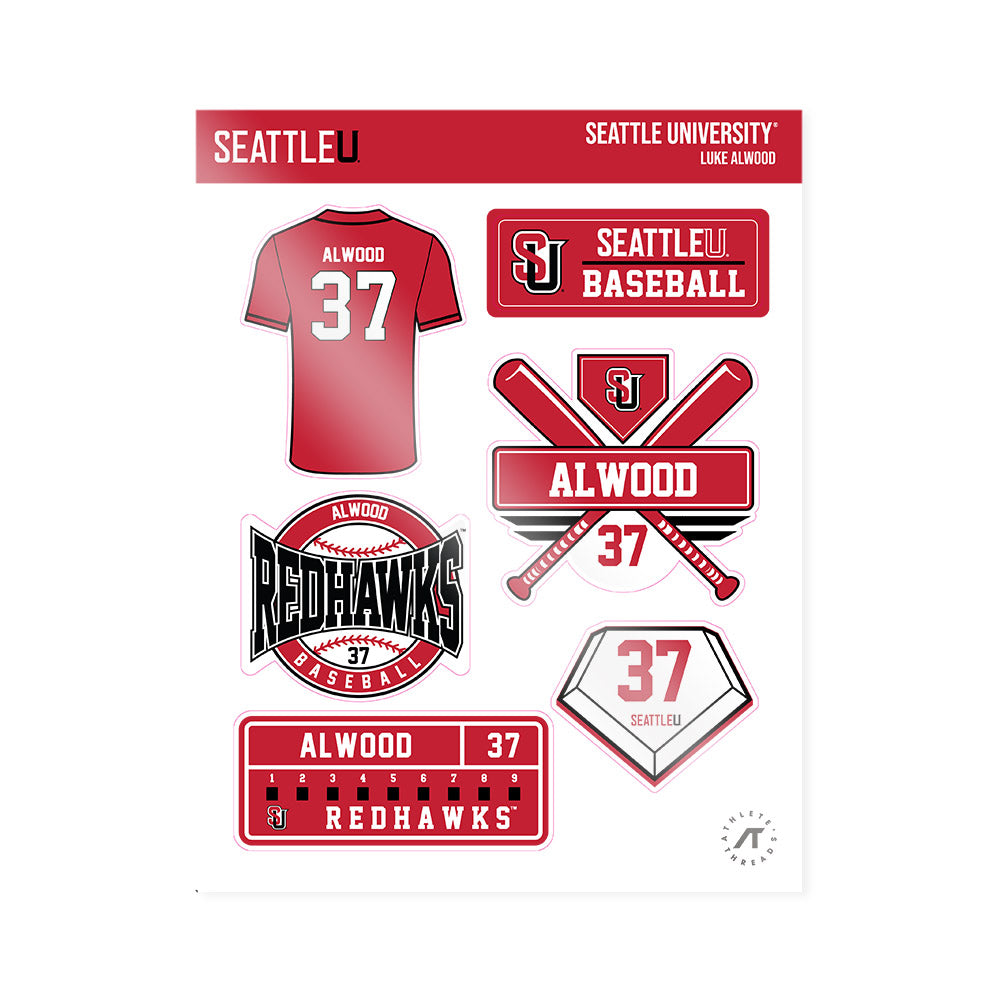 Seattle - NCAA Baseball : Luke Alwood - Sticker Sheet-0