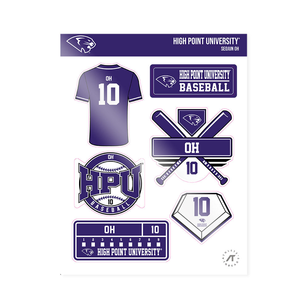High Point - NCAA Baseball : Seojun Oh - Sticker Sheet-0