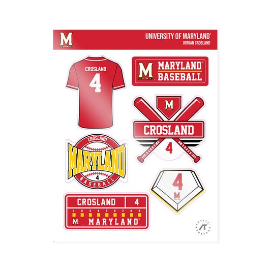 Maryland - NCAA Baseball : Jordan Crosland - Sticker Sheet-0