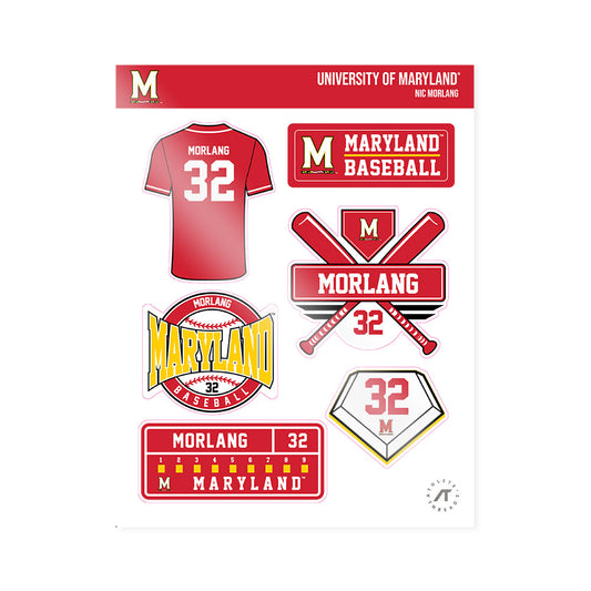 Maryland - NCAA Baseball : Nic Morlang - Sticker Sheet-0