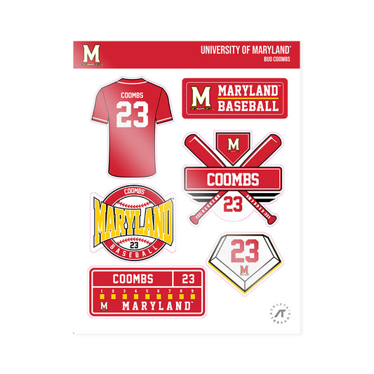 Maryland - NCAA Baseball : Bud Coombs - Sticker Sheet-0