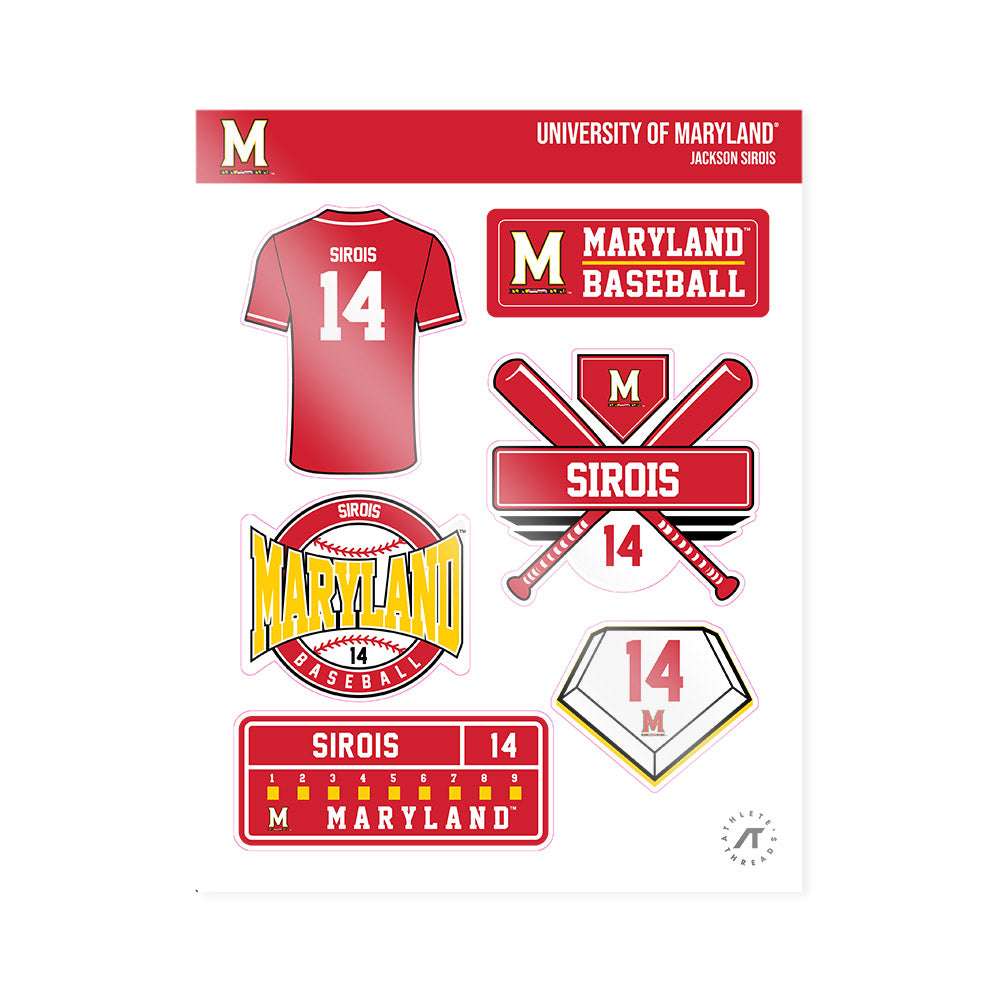 Maryland - NCAA Baseball : Jackson Sirois - Sticker Sheet-0