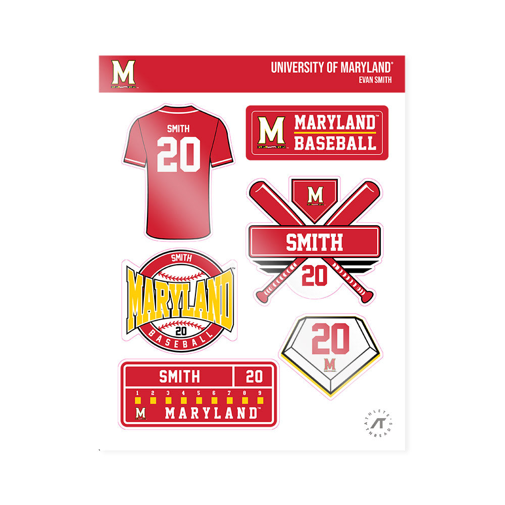Maryland - NCAA Baseball : Evan Smith - Sticker Sheet-0