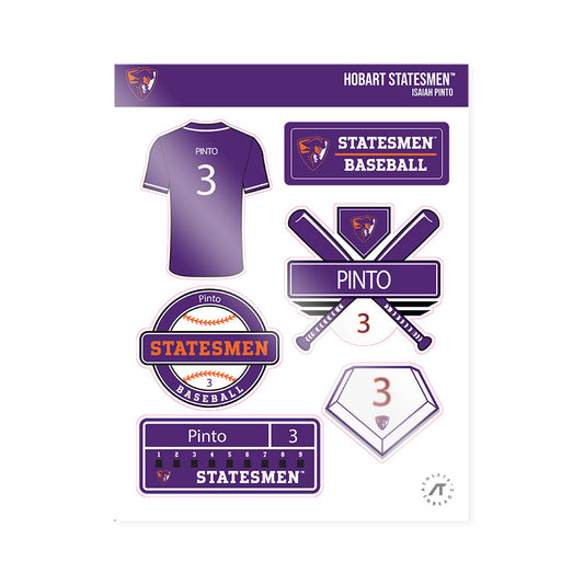 HWS - NCAA Baseball : Isaiah Pinto - Sticker Sheet-0