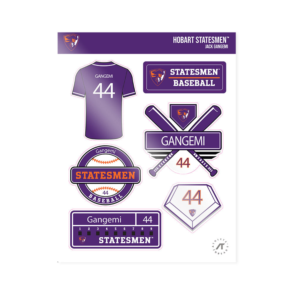 HWS - NCAA Baseball : Jack Gangemi - Sticker Sheet-0