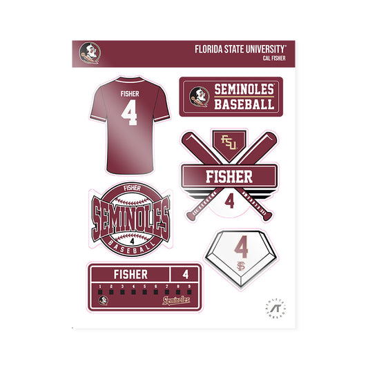 FSU - NCAA Baseball : Cal Fisher - Sticker Sheet-0