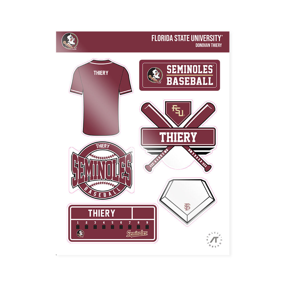 FSU - NCAA Baseball : Donovan Thiery - Sticker Sheet-0