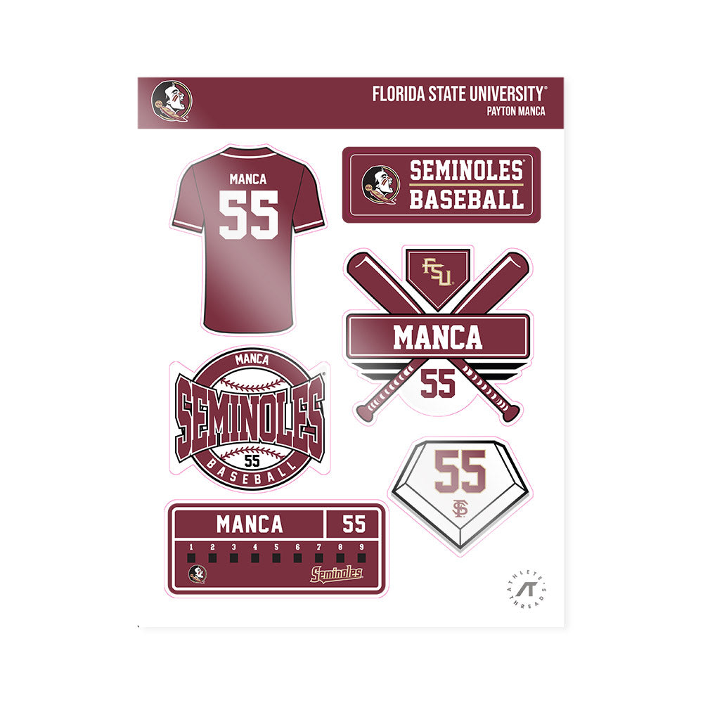 FSU - NCAA Baseball : Payton Manca - Sticker Sheet-0