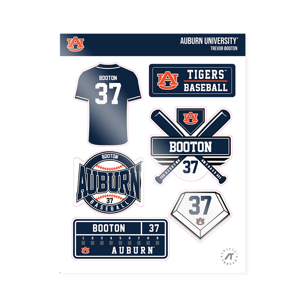 Auburn - NCAA Baseball : Trevor Booton - Sticker Sheet-0